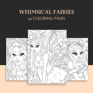 Whimsical Fairies Coloring Book